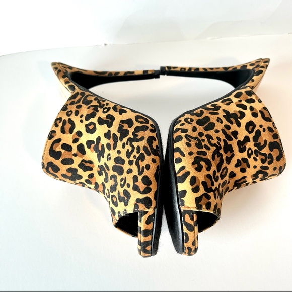 SHOE DAZZLE “Ransa” Leopard Print Peep Toe Slip On Heels—SZ. 8 - Picture 10 of 13